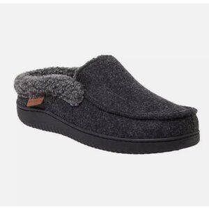 Dearfoams Mens Memory Foam Comfy Slippers Black Size S 7-8